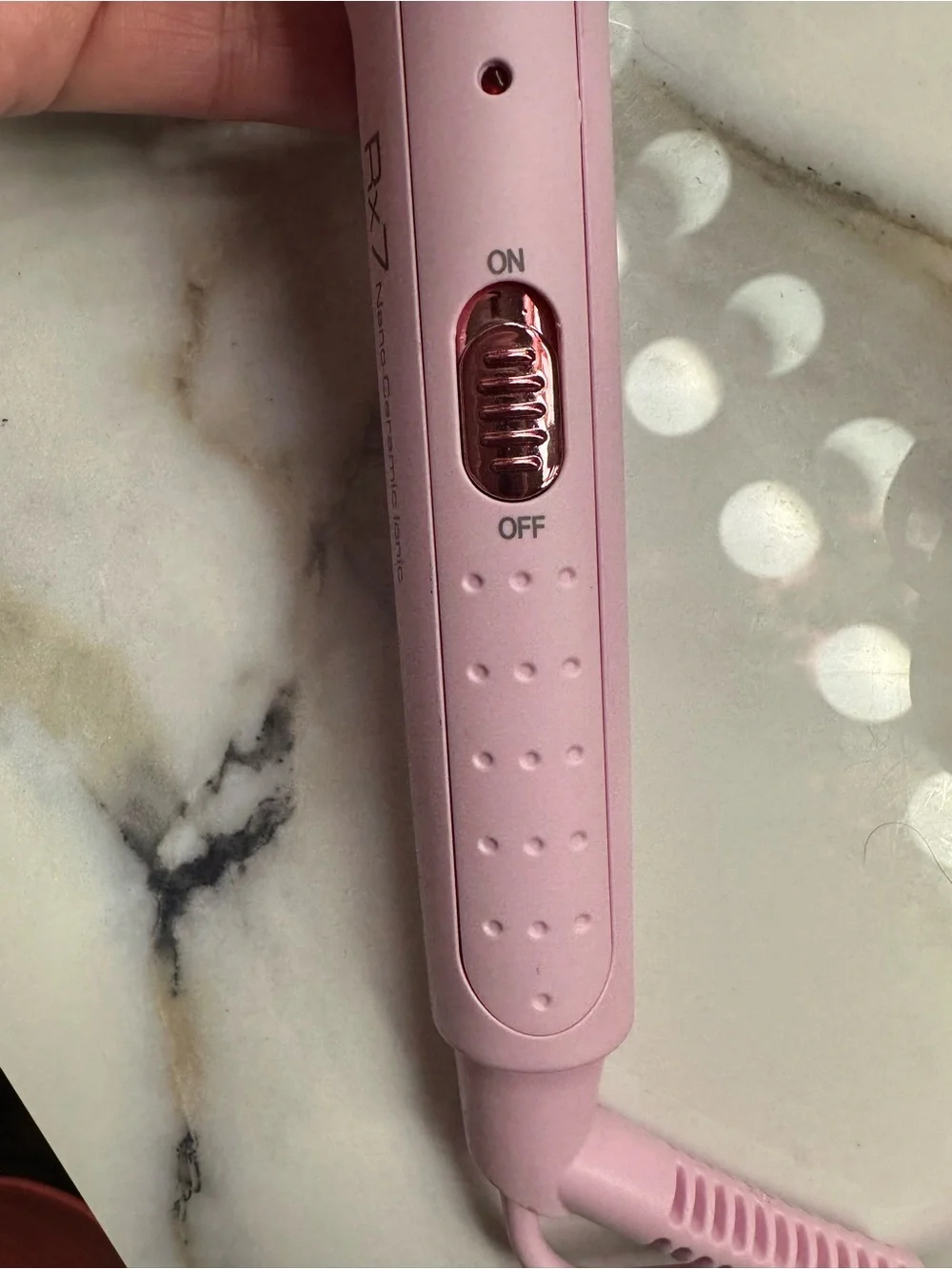 Pink Curling Iron RX 7 Nano Ceramic lonic